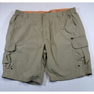 Field & Stream Men’s XL 40-42 Beige Nylon Cargo Outdoor Fishing Hiking Shorts